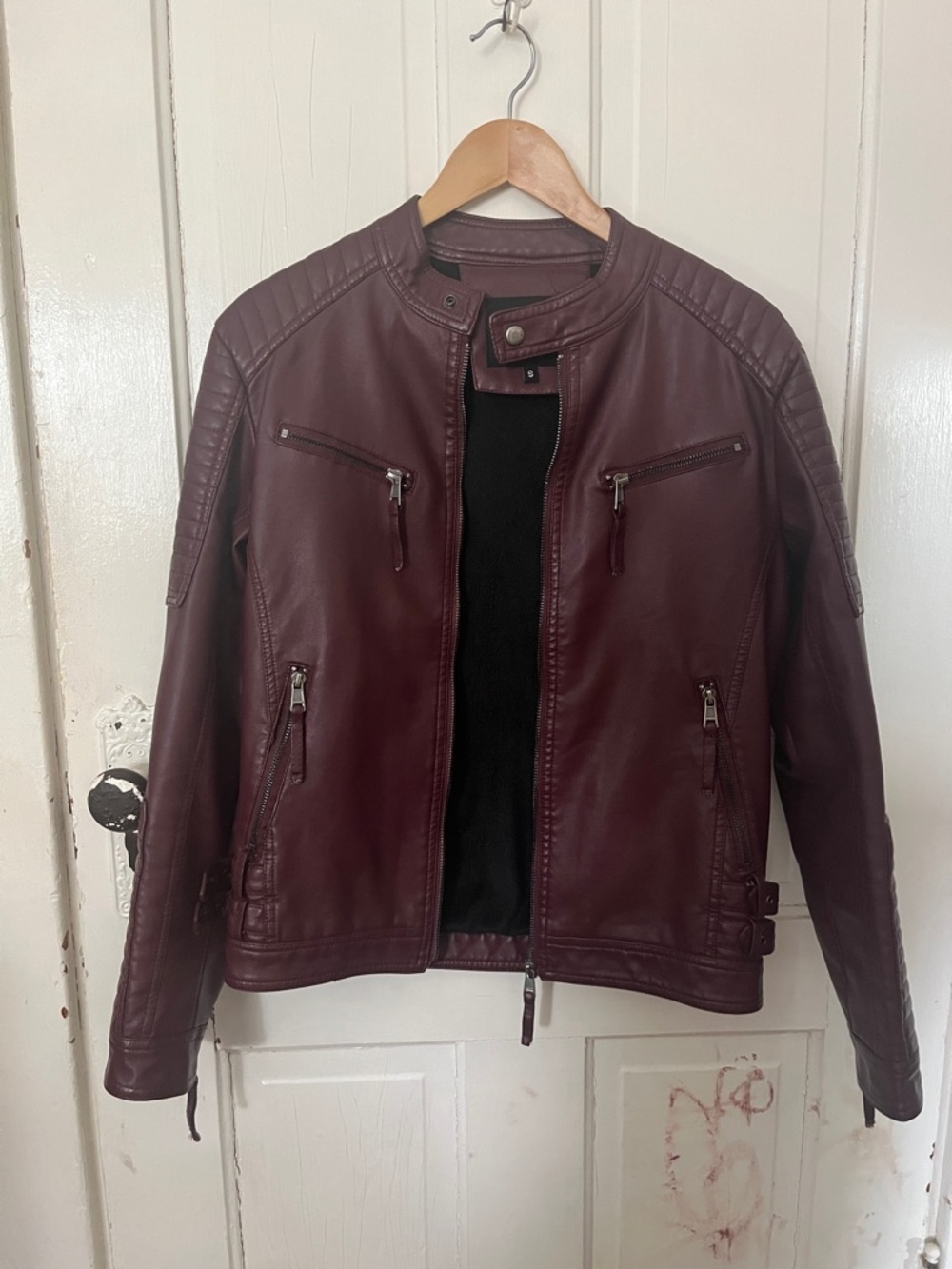 Burgundy Motorcycle Jacket